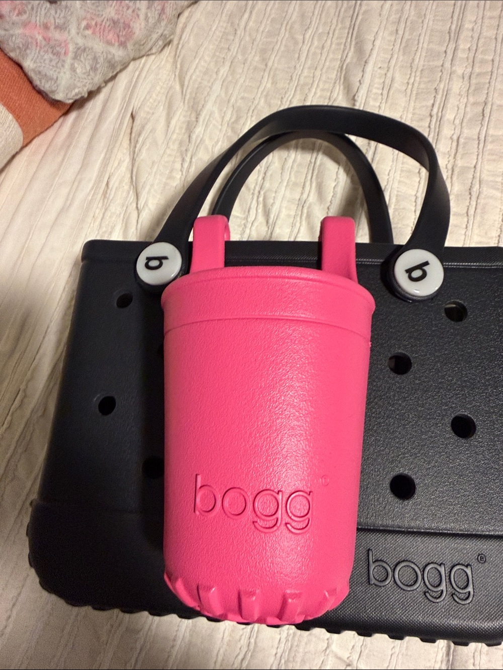 Pink Cup Holder Tote Accessory